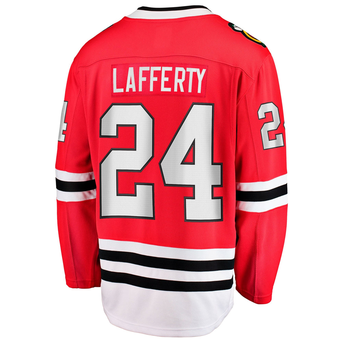 Men's Chicago Blackhawks Sam Lafferty Fanatics Red Home Breakaway Jersey