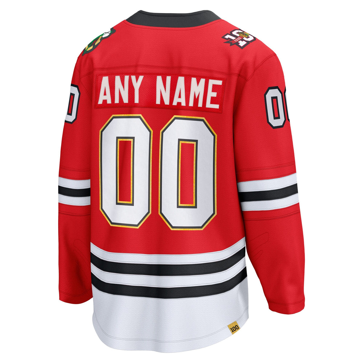 Men's Chicago Blackhawks Fanatics Red Centennial Breakaway Custom Jersey