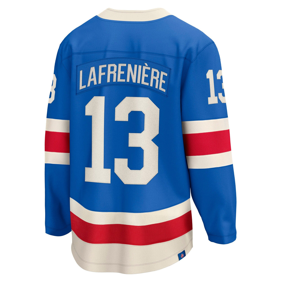 Men's New York Rangers Alexis Lafreniere Fanatics Blue Centennial Breakaway Jersey