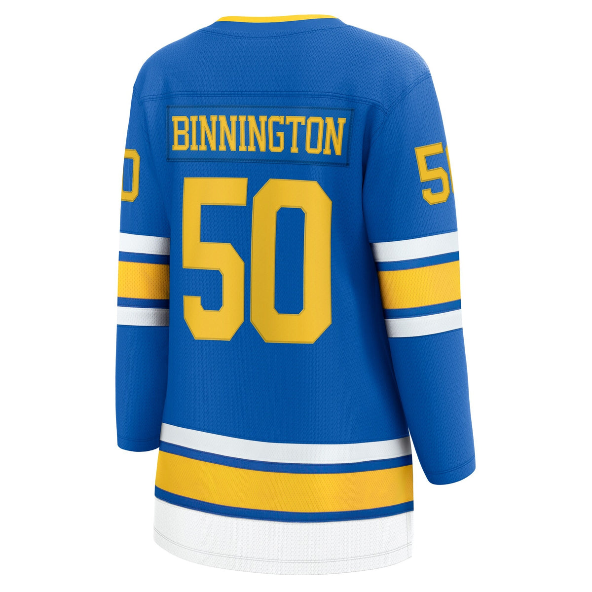 Women's St. Louis Blues Jordan Binnington Fanatics Blue Home Breakaway Player Jersey