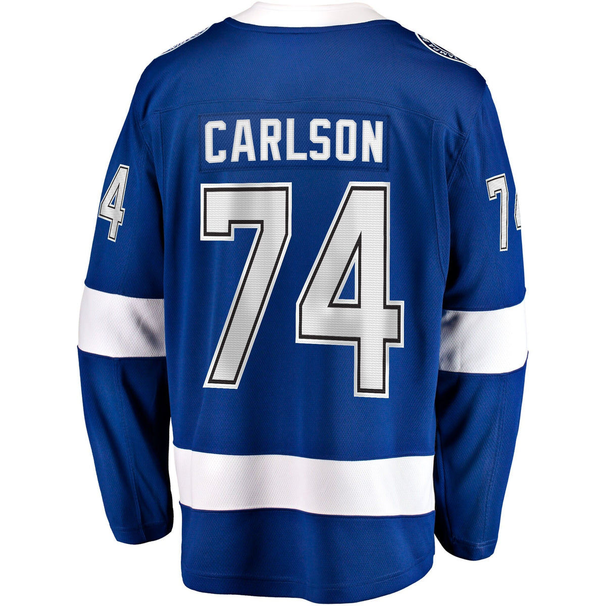 Men's Tampa Bay Lightning John Carlson Fanatics Blue Home Breakaway Jersey