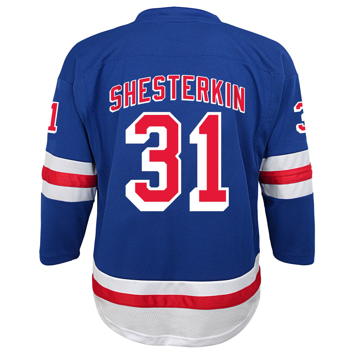 Youth New York Rangers Igor Shesterkin Blue Home Replica Player Jersey