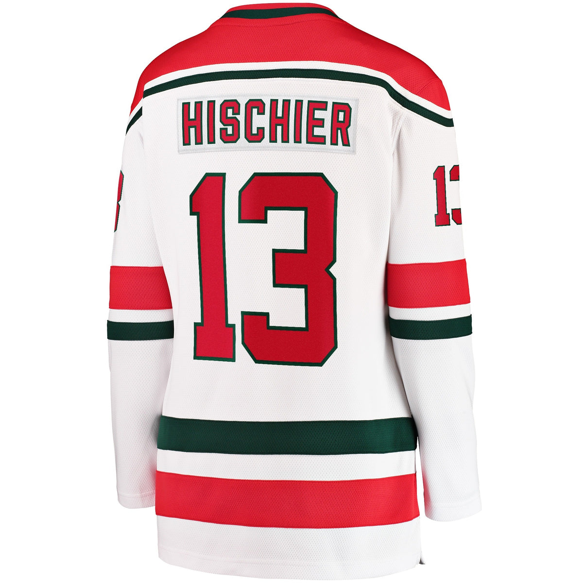 Women's New Jersey Devils Nico Hischier Fanatics White Alternate Breakaway Jersey