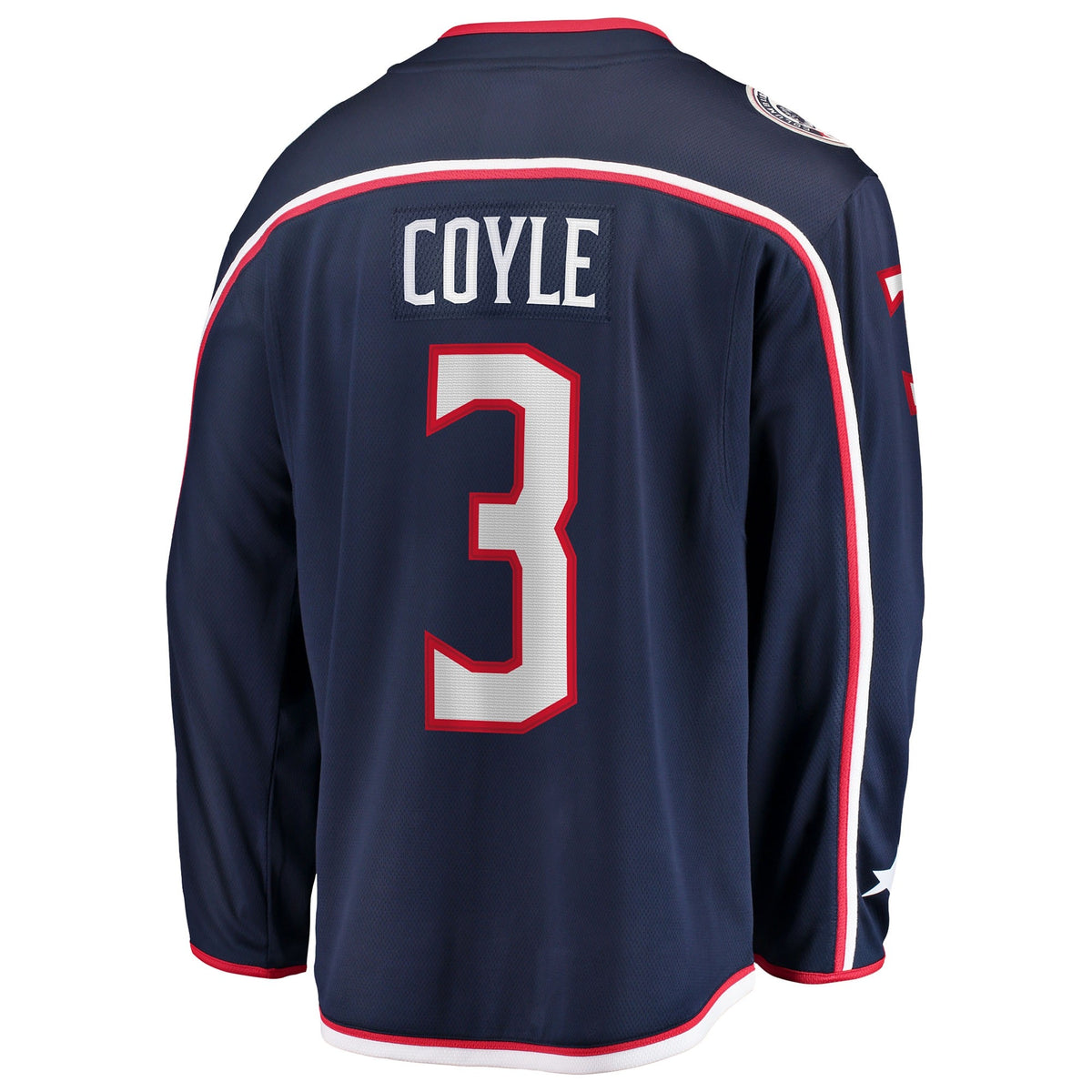 Men's Columbus Blue Jackets Charlie Coyle Fanatics Navy Home Breakaway Jersey