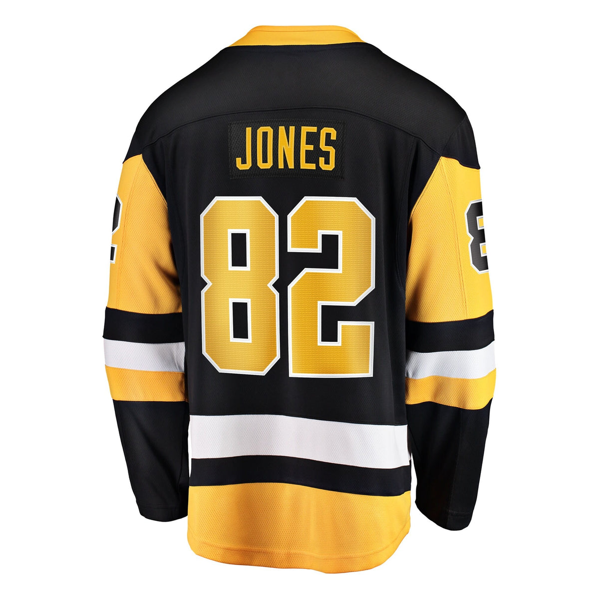 Men's Pittsburgh Penguins Caleb Jones Fanatics Black Home Breakaway Jersey