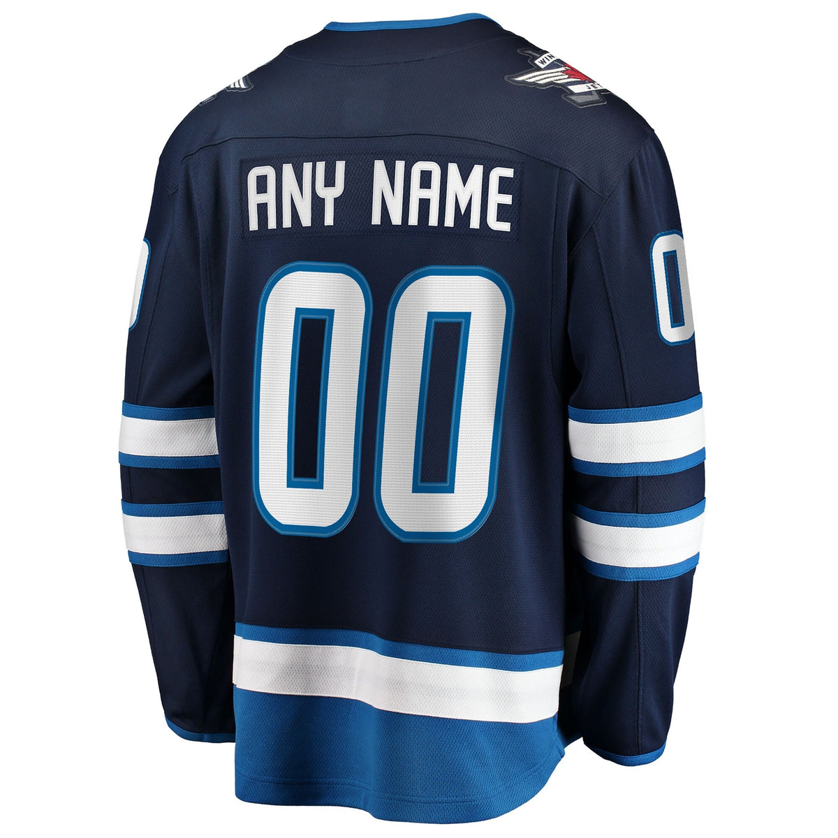 Men's Winnipeg Jets Fanatics Blue Home Breakaway Custom Jersey