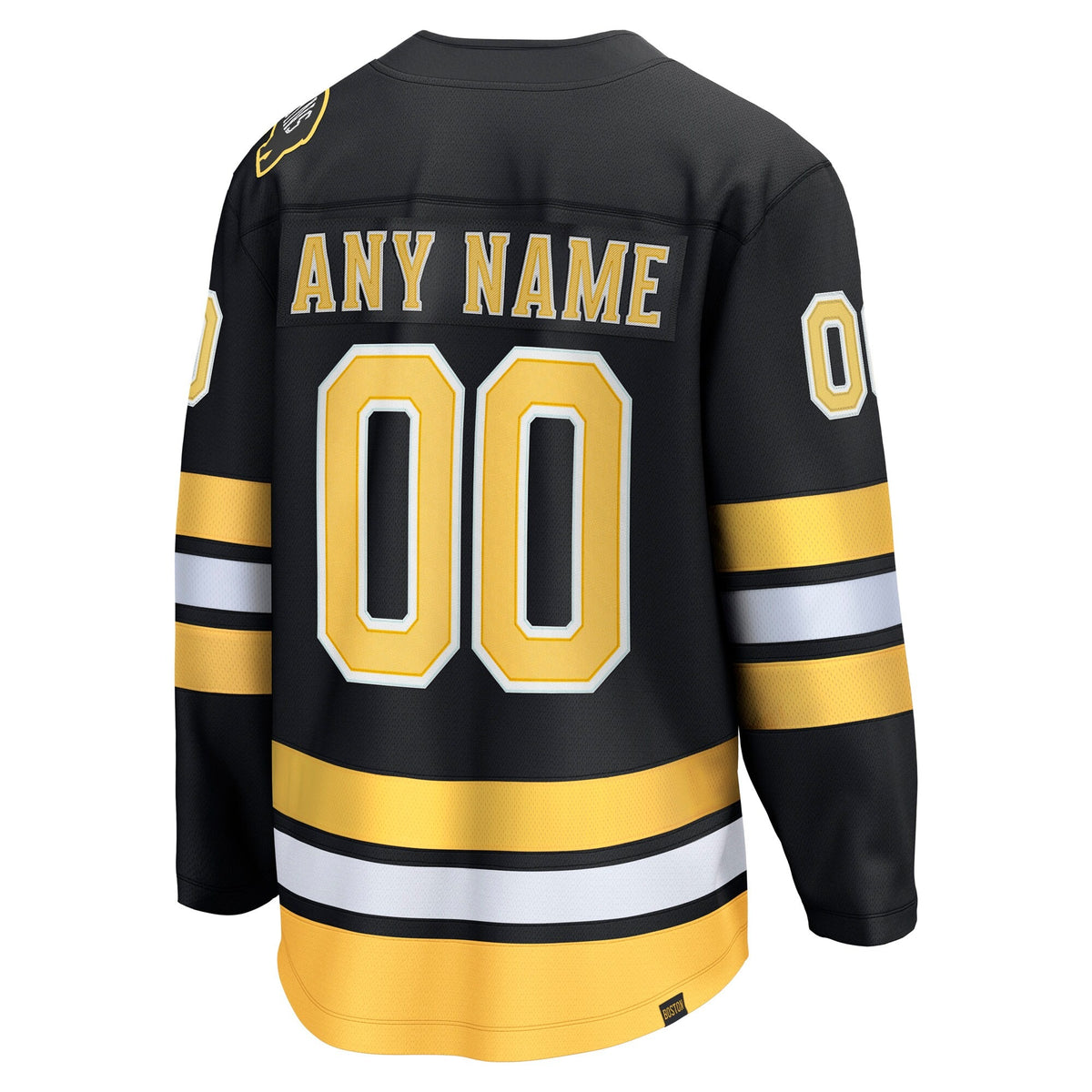 Men's Boston Bruins Fanatics Black Home Breakaway Custom Jersey