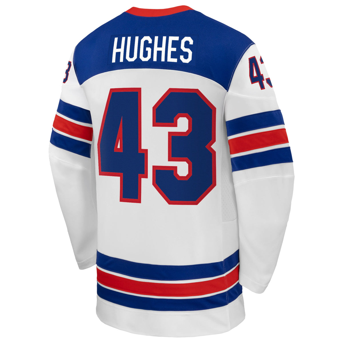 Men's Quinn Hughes Nike White US Hockey 2026 Away Replica Jersey