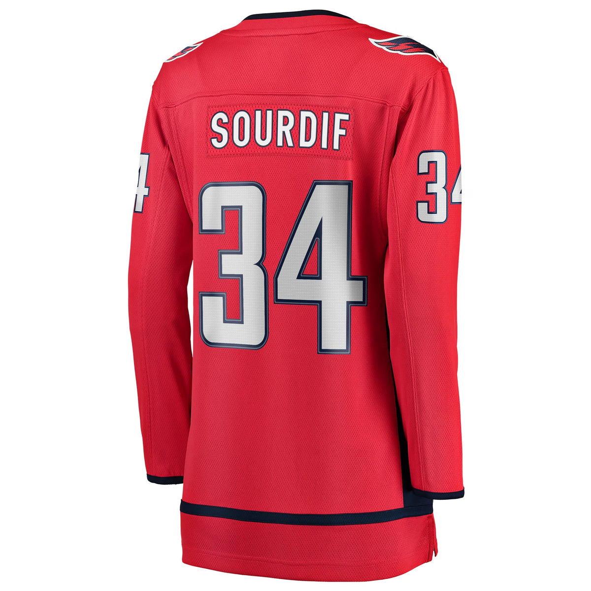 Women's Washington Capitals Justin Sourdif Fanatics Red Home Breakaway Jersey