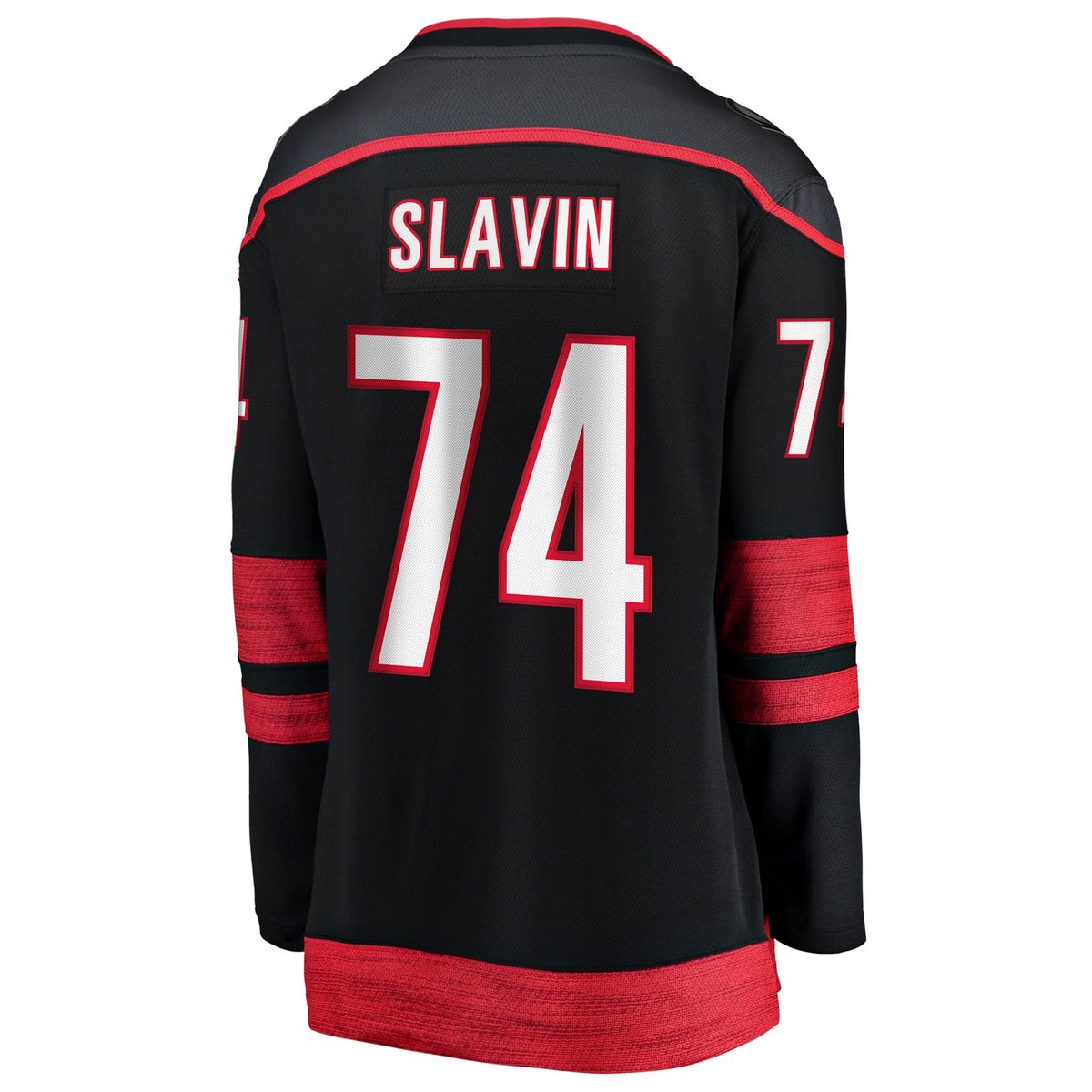 Women's Carolina Hurricanes Jaccob Slavin Fanatics Black 2026 Stanley Cup Final Home Breakaway Jersey