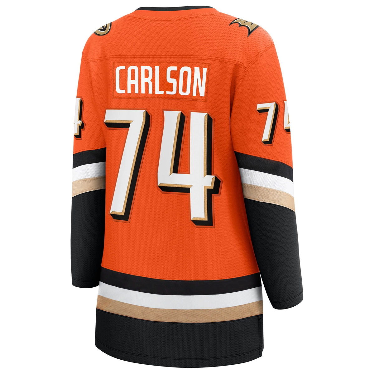 Women's Anaheim Ducks John Carlson Fanatics Orange Home Breakaway Jersey