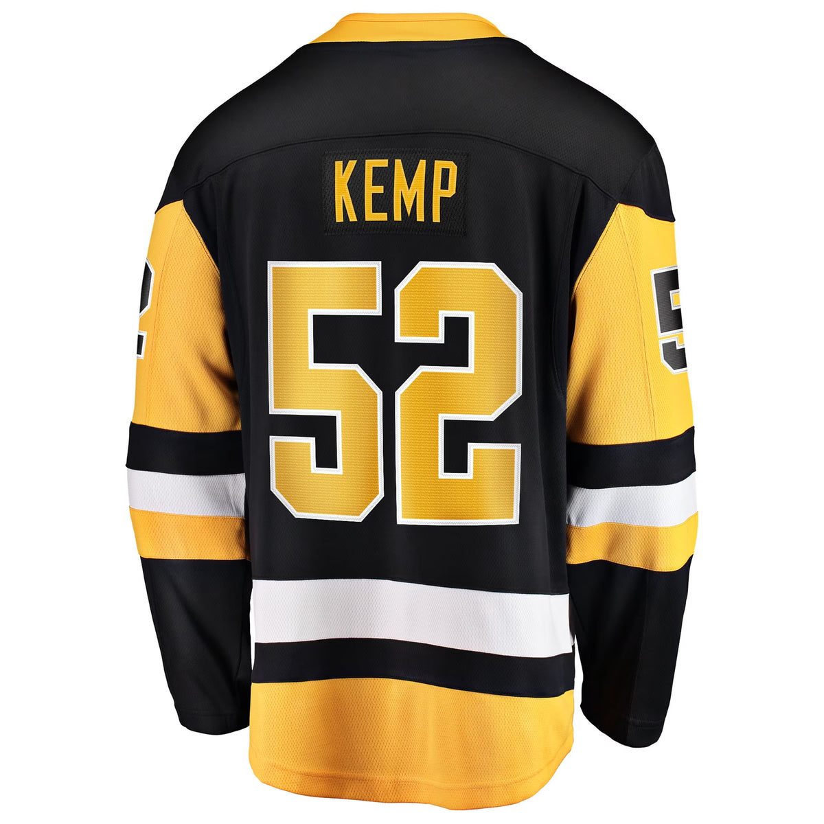 Men's Pittsburgh Penguins Philip Kemp Fanatics Black Home Breakaway Jersey