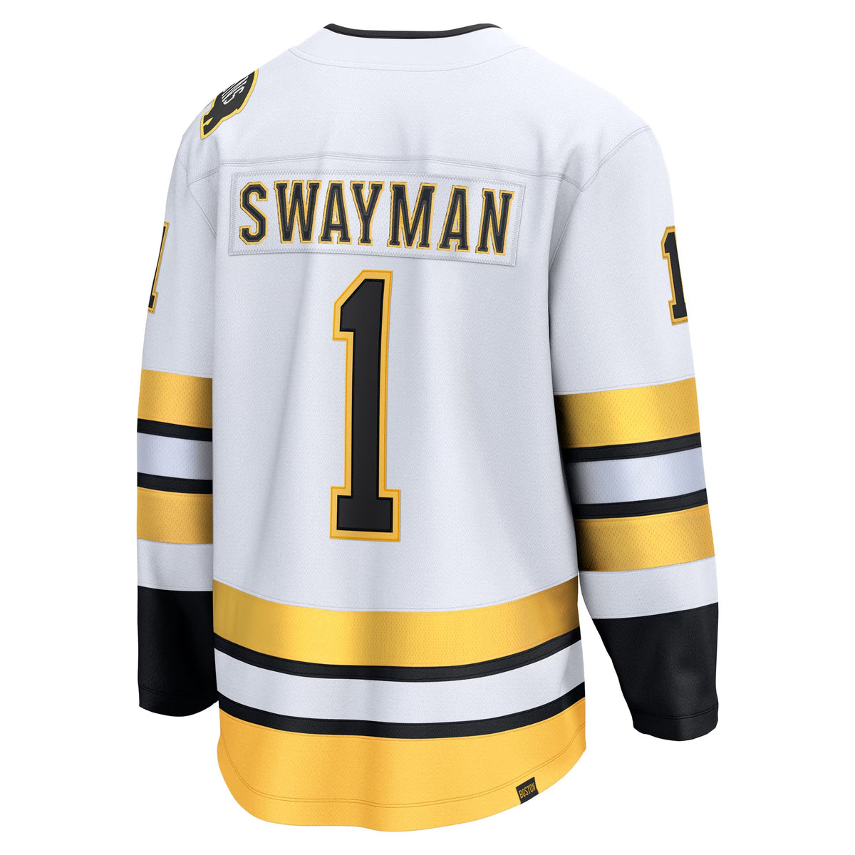 Men's Boston Bruins Jeremy Swayman Fanatics White Away Breakaway Player Jersey