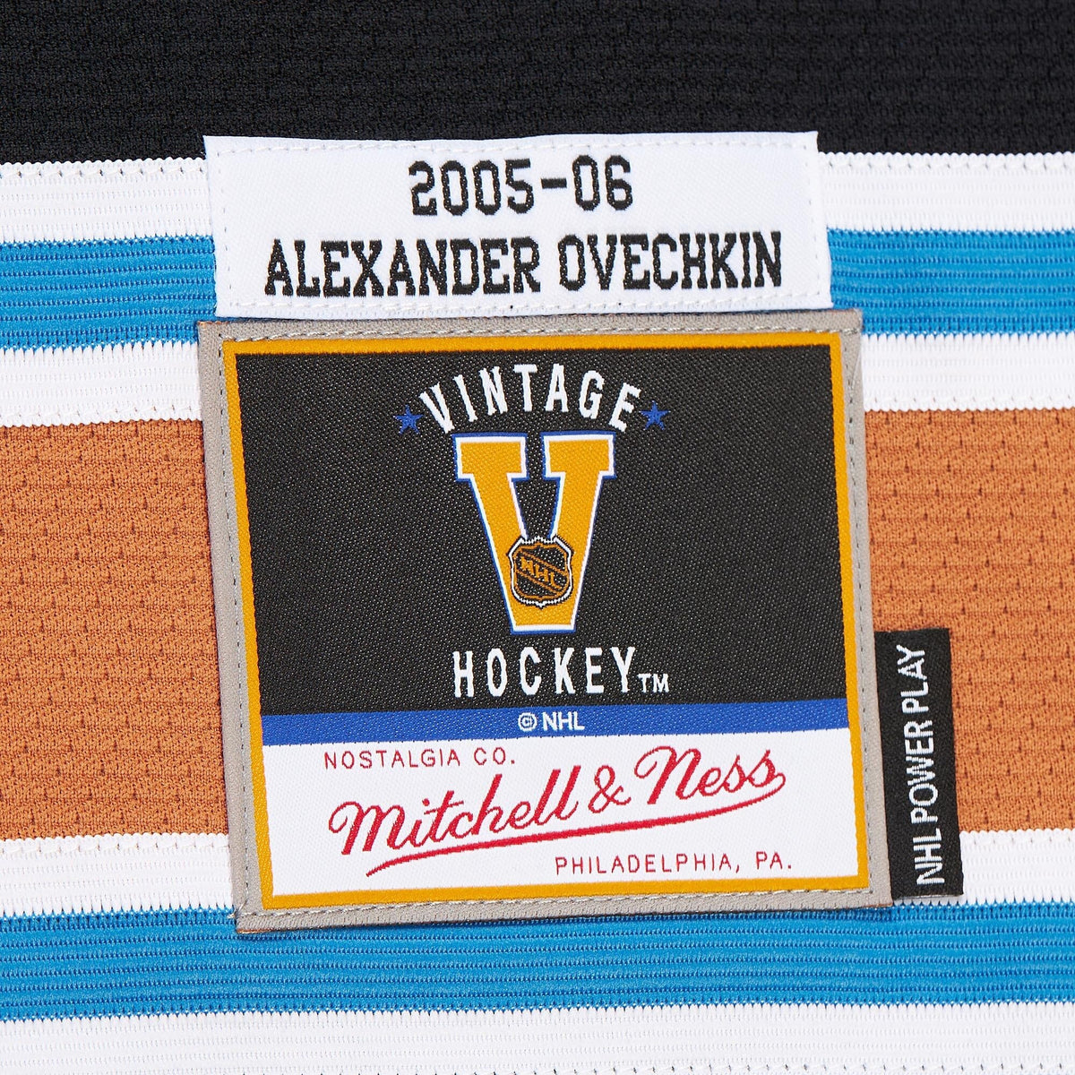 Men's Washington Capitals Alexander Ovechkin Mitchell & Ness Black 2005_06 Power Play Jersey
