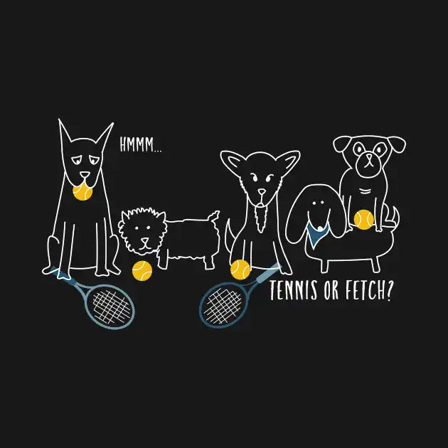 Funny Tennis Dogs Tennis Or Fetch Hoodie