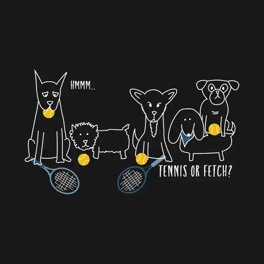 Funny Tennis Dogs Tennis Or Fetch Hoodie