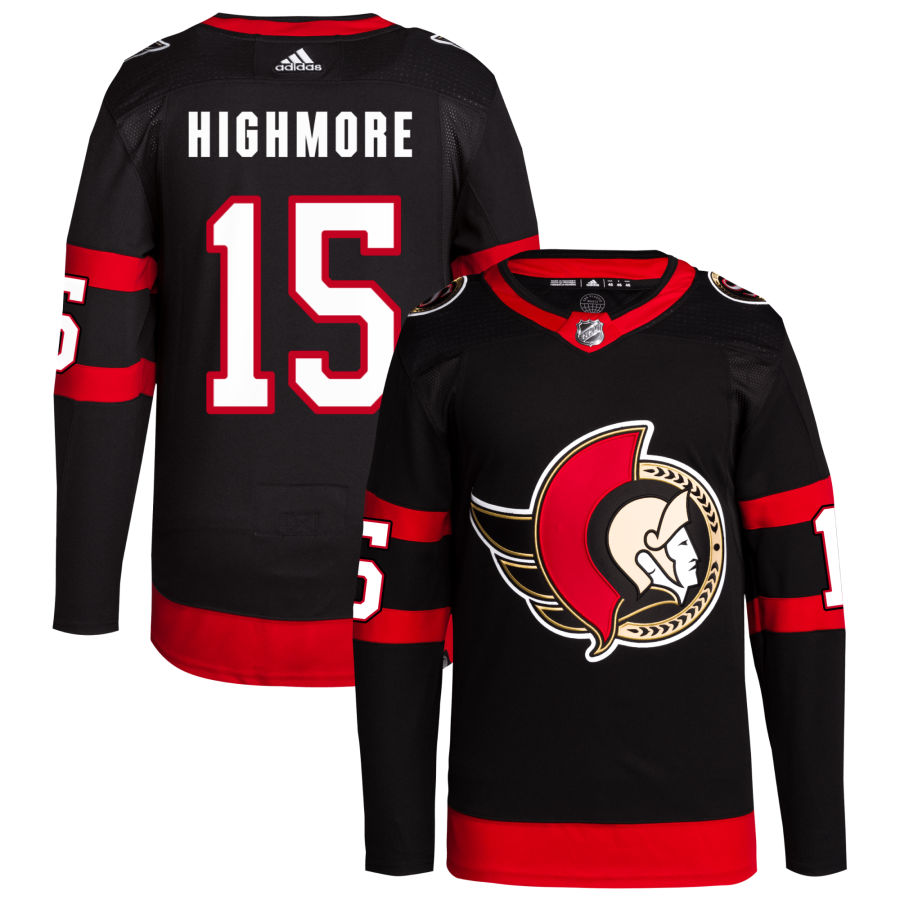 Matthew Highmore Ottawa Senators Home Primegreen Authentic Pro Jersey - Black