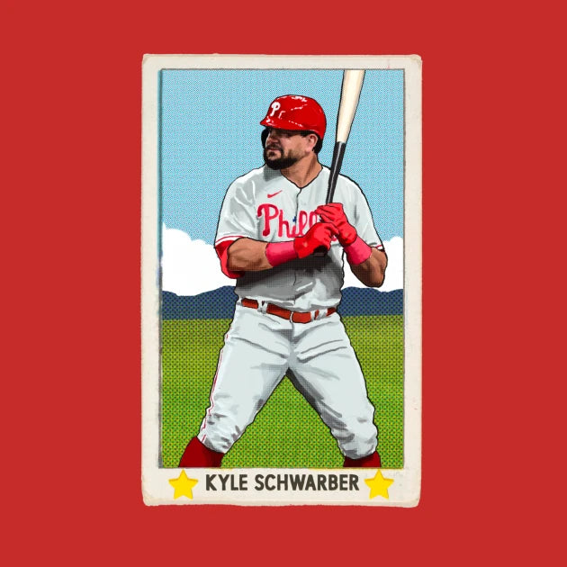 Kyle Schwarber Vintage Baseball Illustration T-Shirt