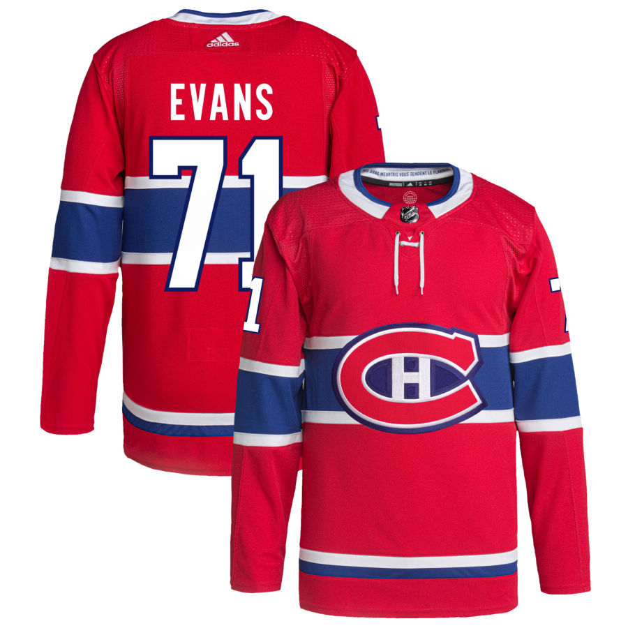 Jake Evans Montreal Canadiens Home Primegreen Authentic Pro Jersey - Red