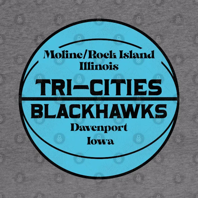 Defunct Tri-Cities Blackhawks Basketball Team Hoodie