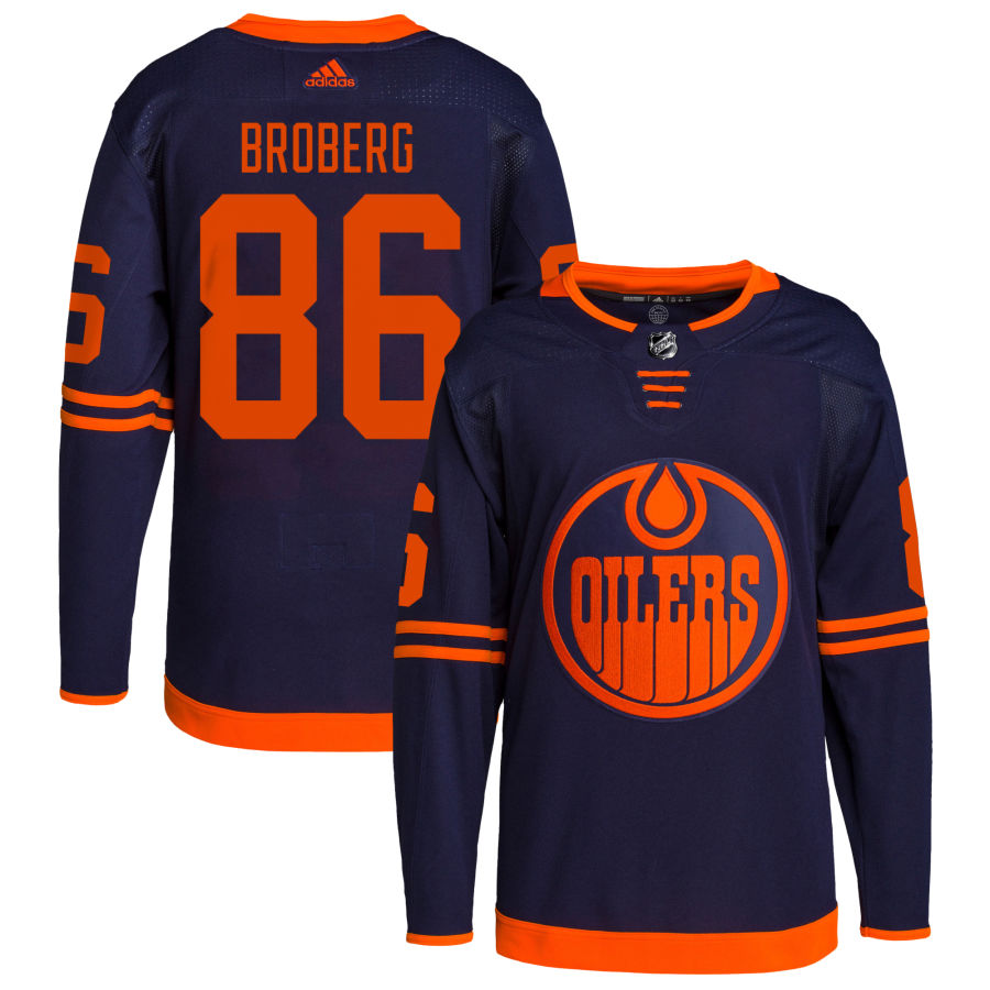 Philip Broberg Edmonton Oilers Alternate Primegreen Authentic Pro Jersey - Navy