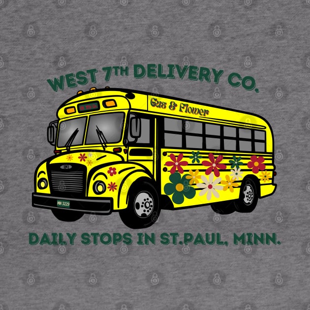 Minnesota Wild West 7Th Delivery Co. Gus Bus. And Flower 1 Hoodie