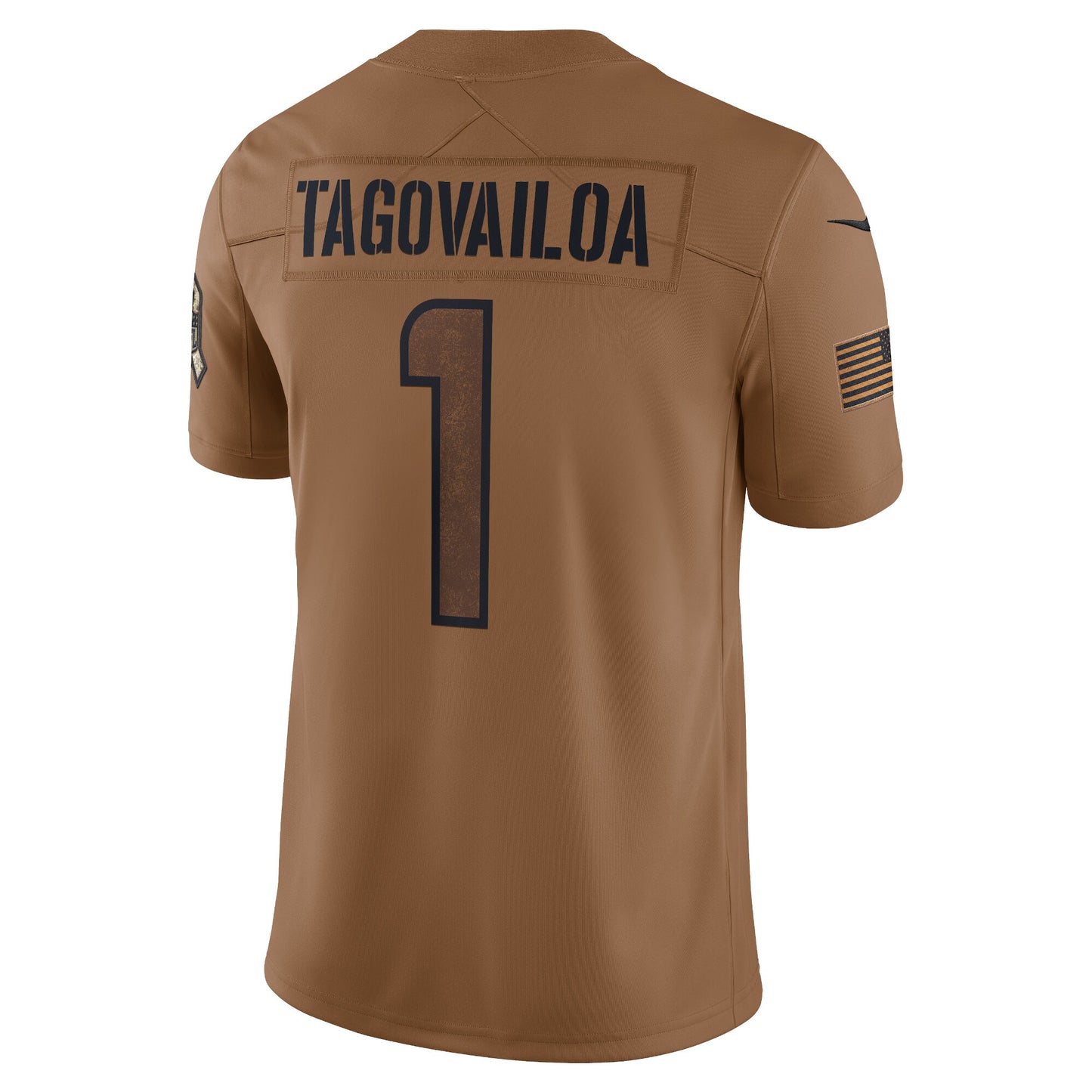 Tua Tagovailoa Miami Dolphins 2023 Salute To Service Limited Jersey - Brown