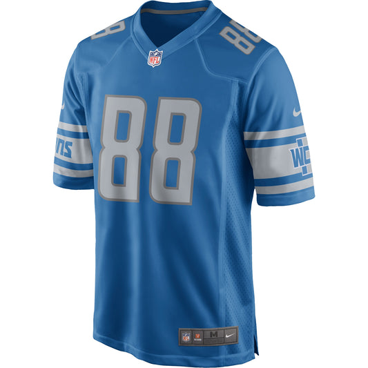 T.J. Hockenson Detroit Lions Game Jersey - Blue