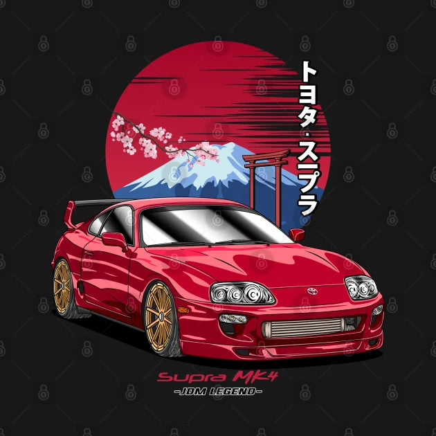 Jdm Red Supra Mk4 Hoodie