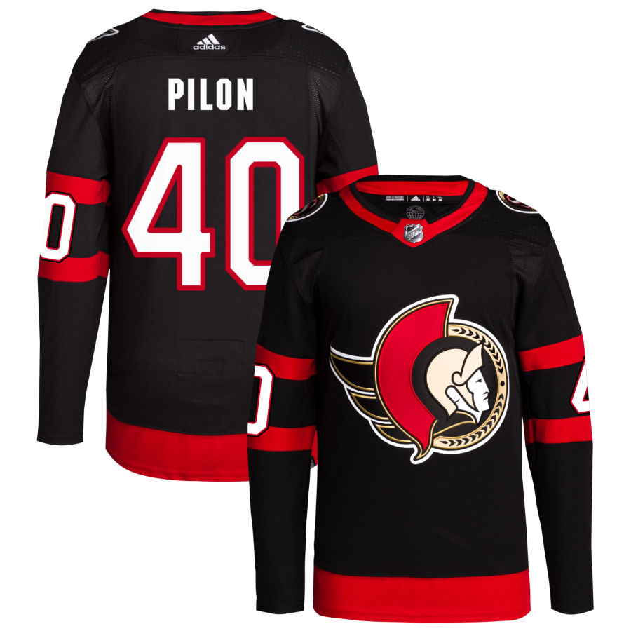 Garrett Pilon Ottawa Senators Home Primegreen Authentic Pro Jersey - Black