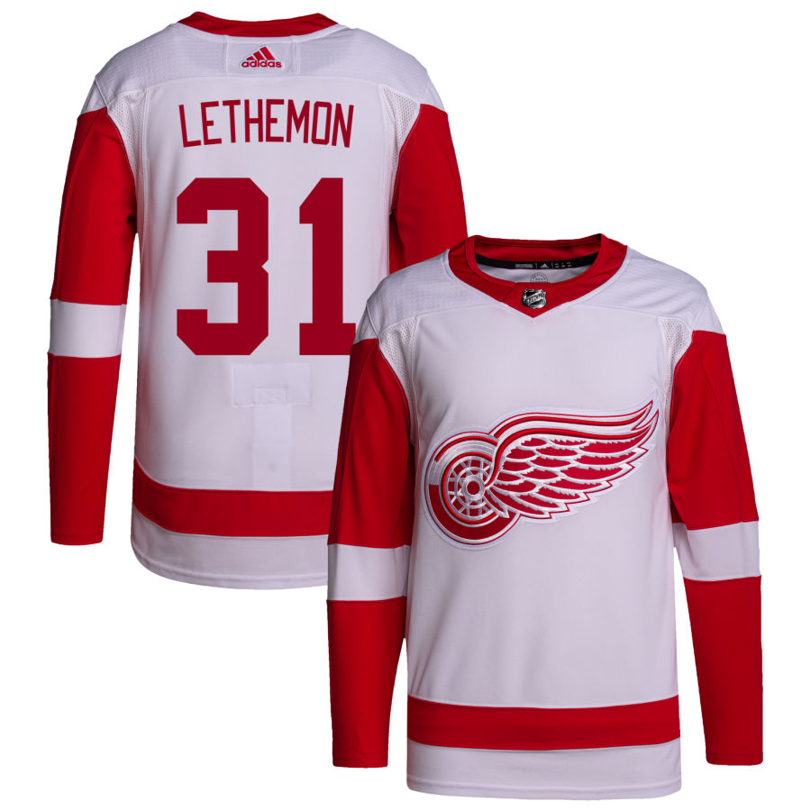 John Lethemon Detroit Red Wings Away Primegreen Authentic Pro Jersey - White