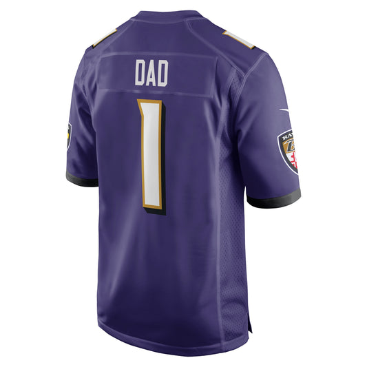 Number 1 Dad Baltimore Ravens Game Jersey - Purple
