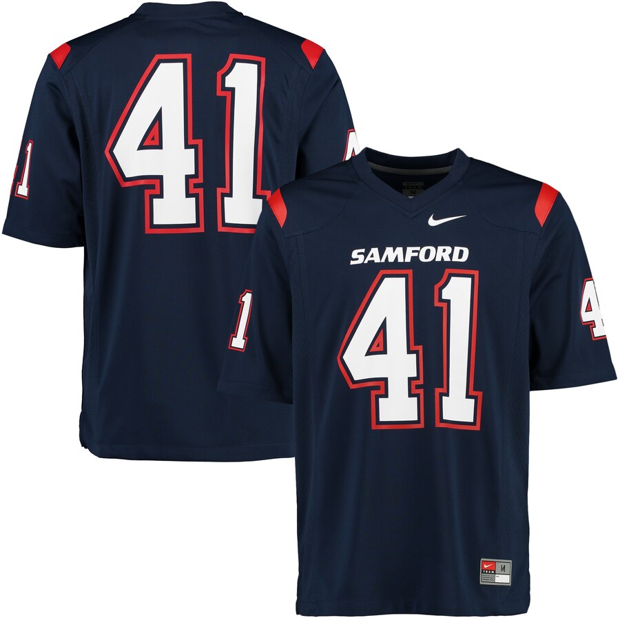 41 Samford Bulldogs Game Jersey Navy 2019