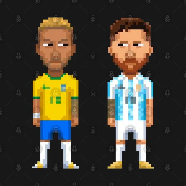 Neymar X Messi 8Bit Hoodie