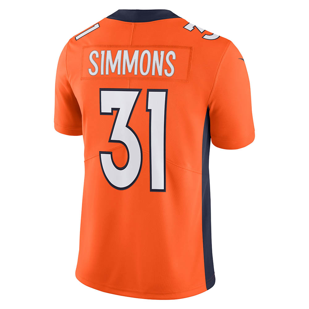 Men's Denver Broncos Justin Simmons Vapor Limited Jersey Orange