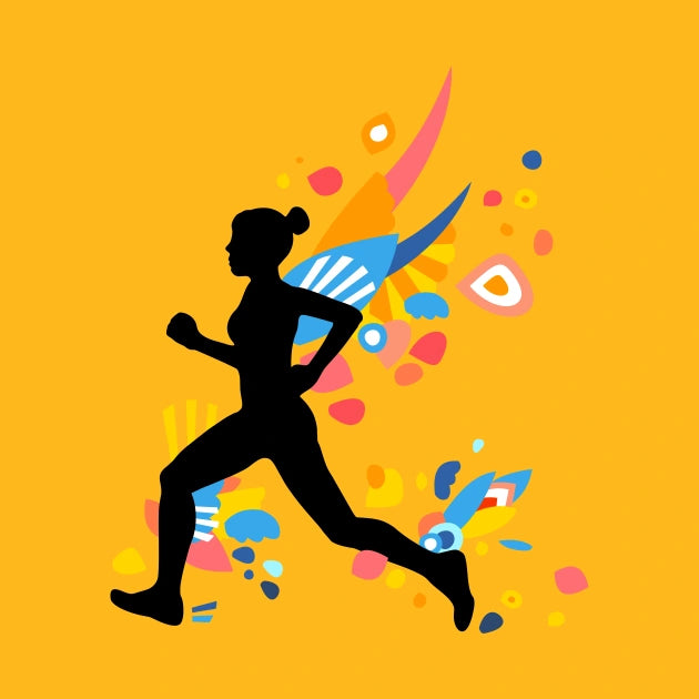 Colorful Energy - Running Girl Silhouette T-Shirt