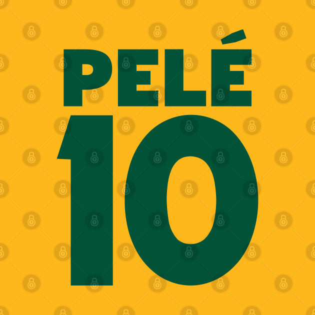 Pele Brasil 1970 Cbd Soccer/Football Jersey (Front/Back Print) T-Shirt