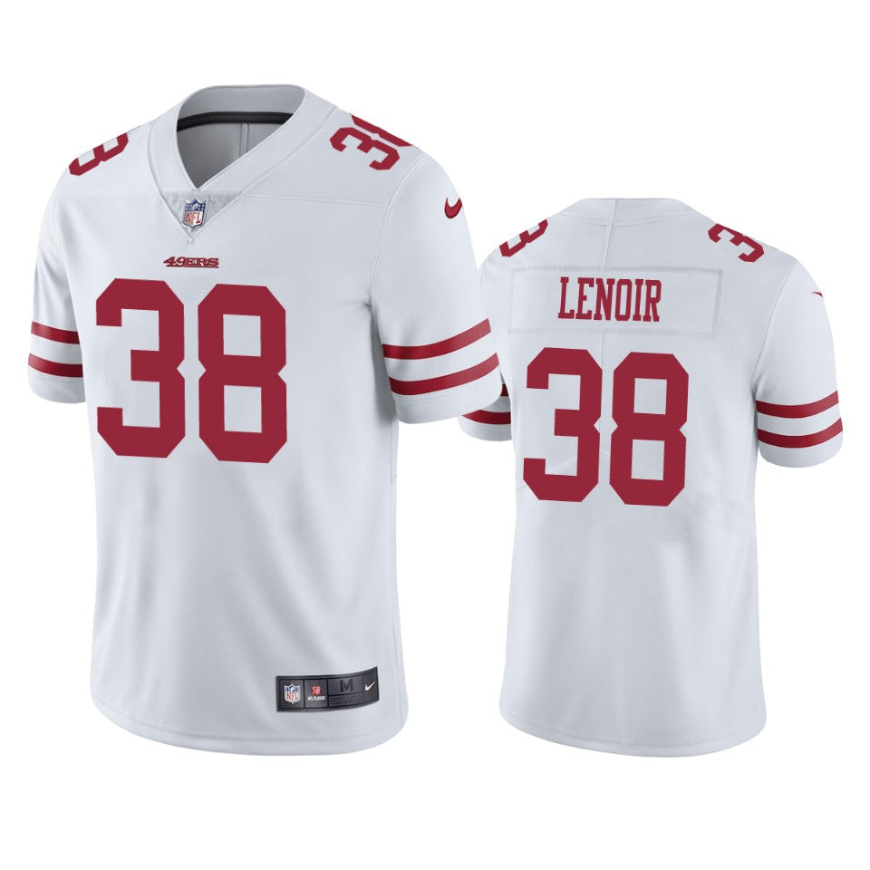 49ers Deommodore Lenoir Vapor Limited White Jersey