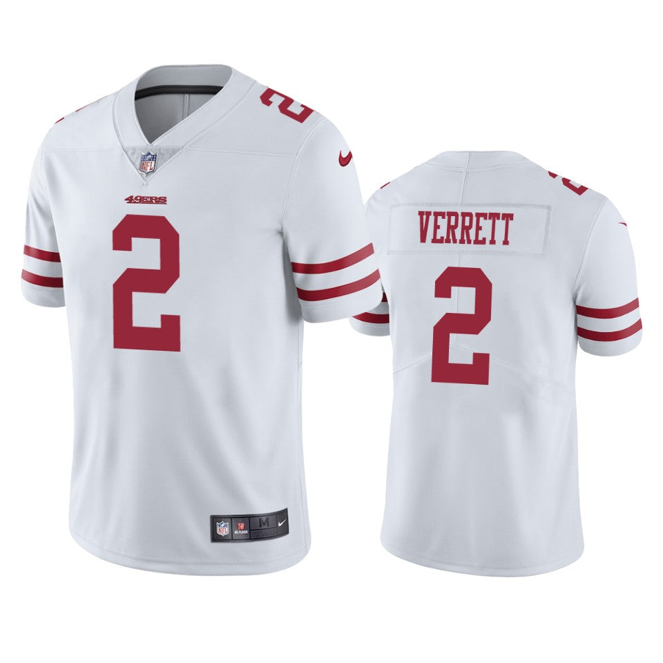 49ers Jason Verrett Vapor Limited White Jersey