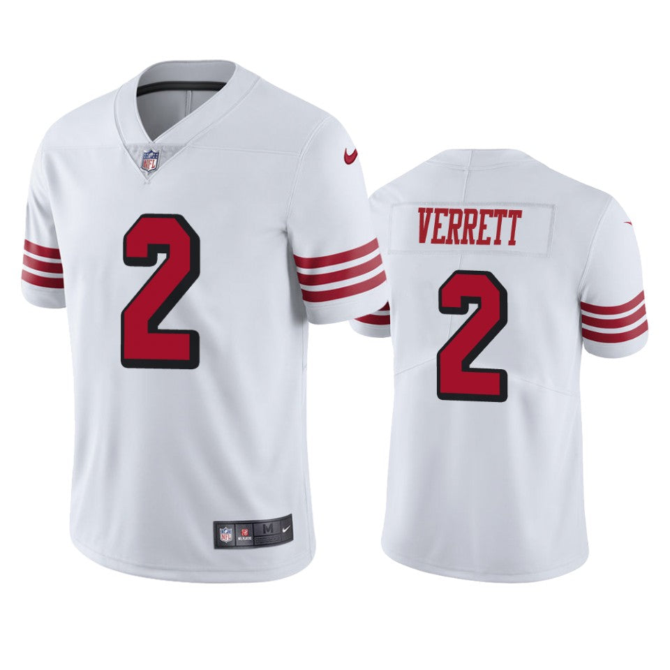 49ers Jason Verrett White Color Rush Limited Jersey