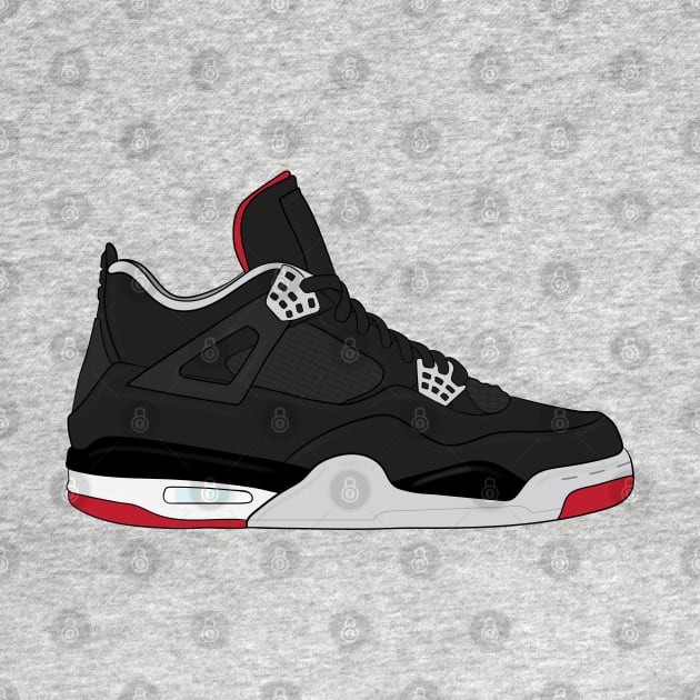 Air Jordan Iv (4) - Bred T-Shirt