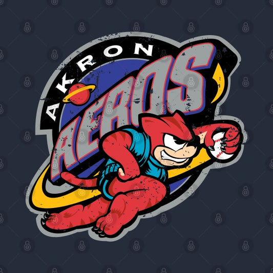 Akron Aeros Defunct Vintage Baseball T-Shirt