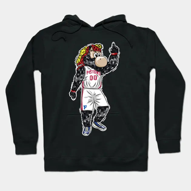Detroit Pistons Hooper Walking Cartoon Mascot Hoodie