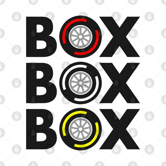 Box Box Box F1 Tyre Compound Design T-Shirt