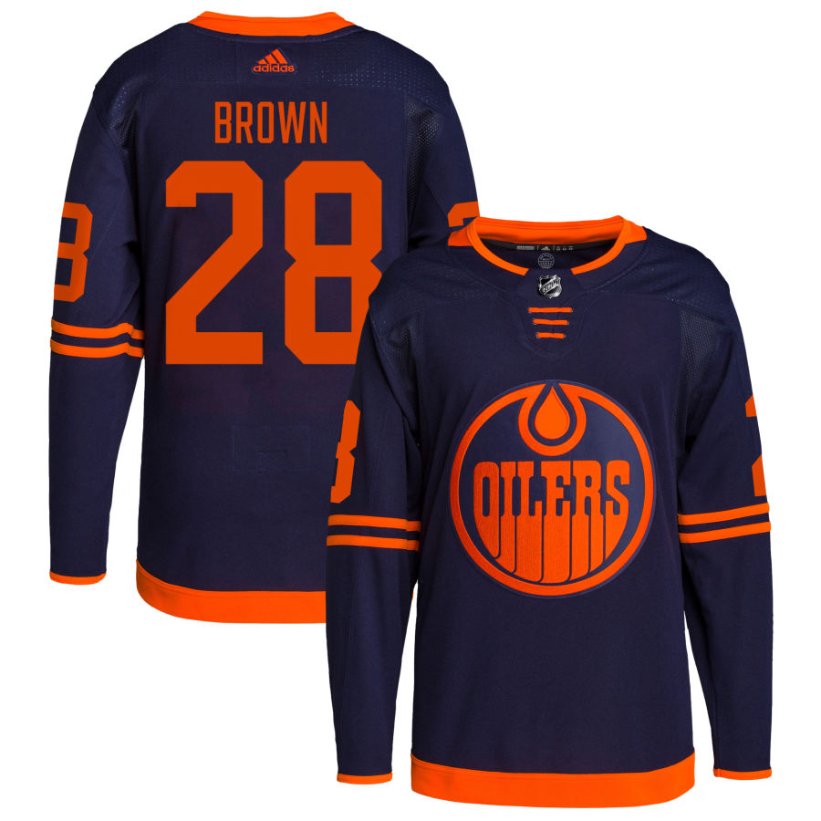 Connor Brown Edmonton Oilers Alternate Primegreen Authentic Pro Jersey - Navy