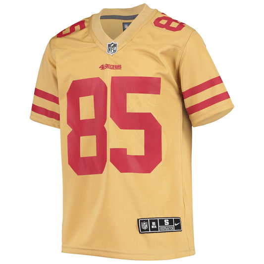 George Kittle San Francisco 49ers Youth Inverted Team Game Jersey - Gold