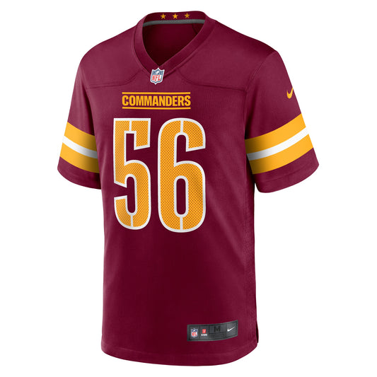 Will Bradley-King Washington Commanders Game Player Jersey - Burgundy