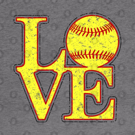 Vintage Love Girl'S Softball Fastpitch Softball Lover Fast Pitch Hoodie
