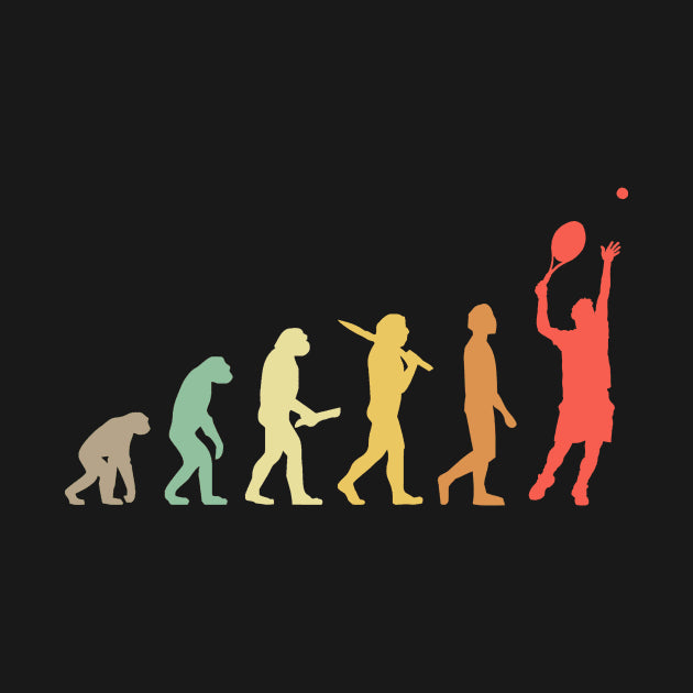 Retro Tennis Evolution Gift For Tennis Players Hoodie