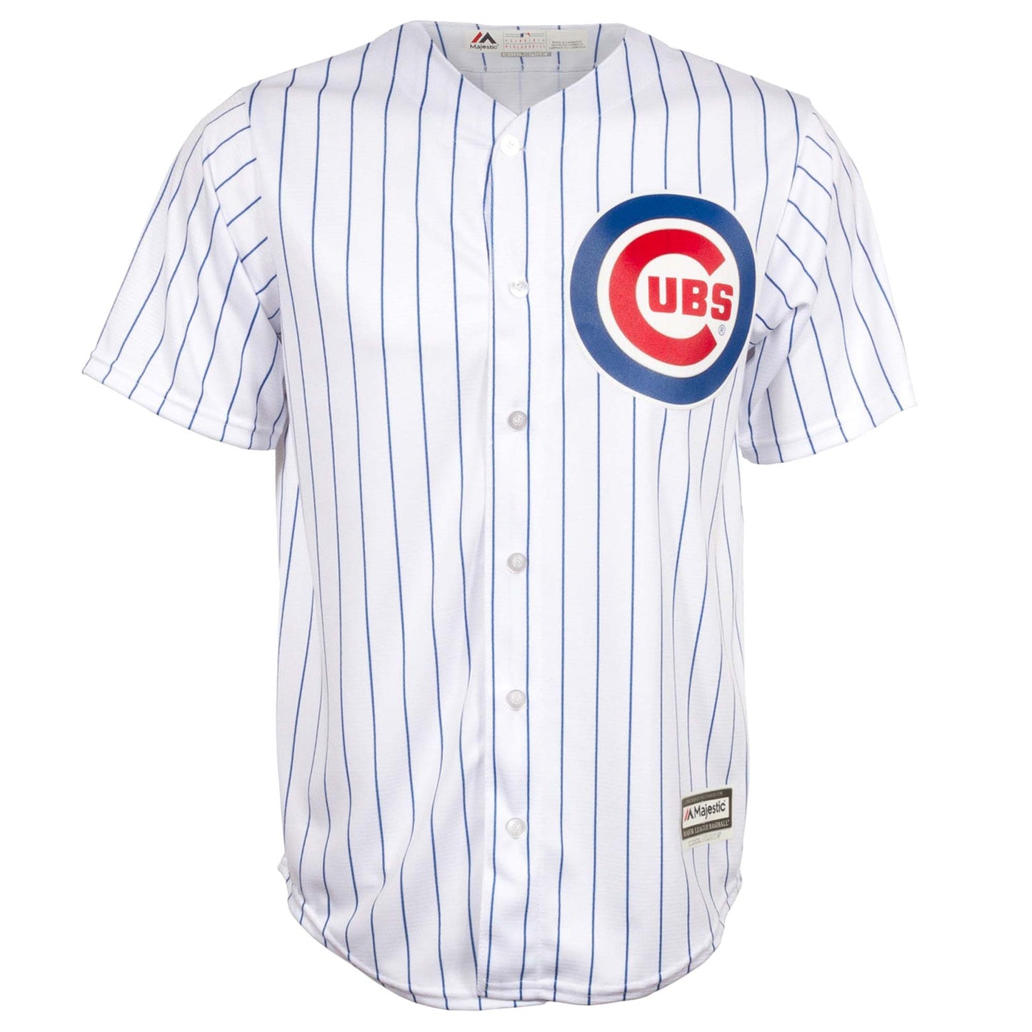 Custom Chicago Cubs Majestic Home Pinstripe Men's Replica Jersey